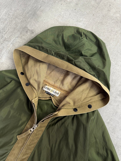 S/S2001 Stone Island Lightweight Olive Hooded Jacket