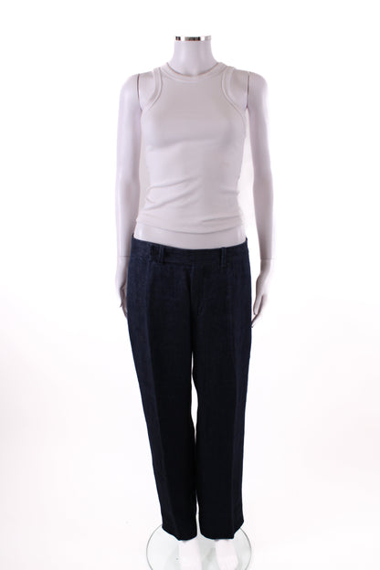 Chloe Trousers wool/linen Navy m | Medium, Navy