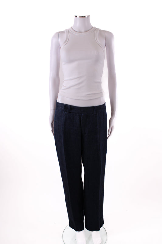 Chloe Trousers wool/linen Navy m | Medium, Navy