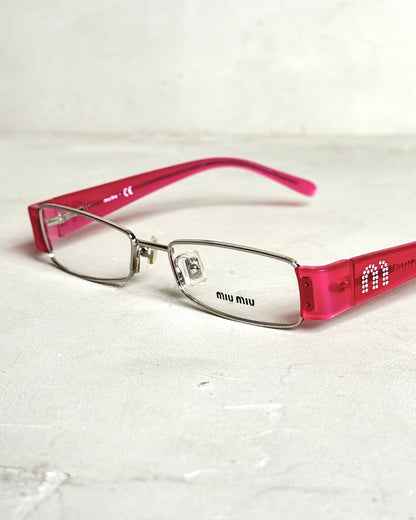 MIU MIU 90'S BAYONETTA GLASSES | O/S, Pink