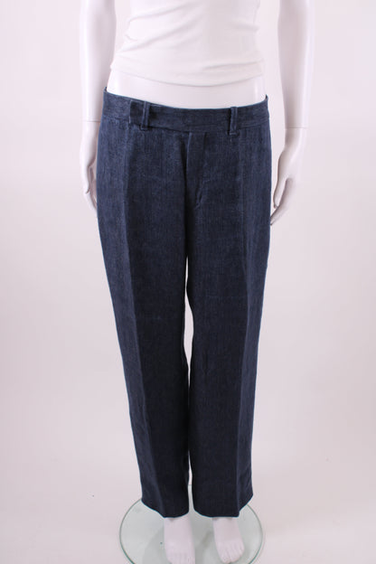 Chloe Trousers wool/linen Navy m | Medium, Navy
