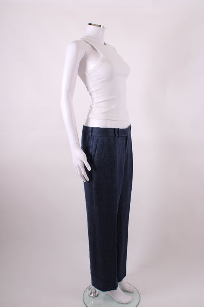 Chloe Trousers wool/linen Navy m | Medium, Navy