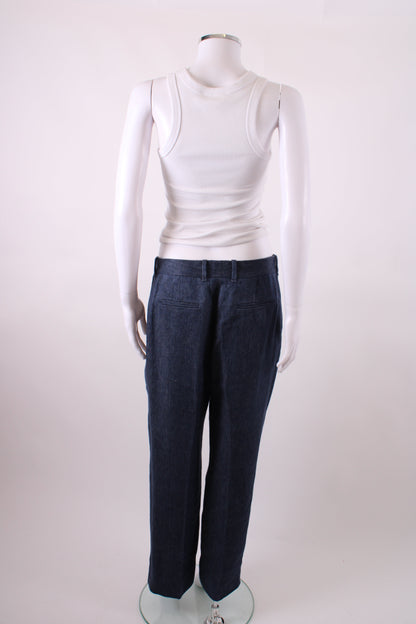 Chloe Trousers wool/linen Navy m | Medium, Navy