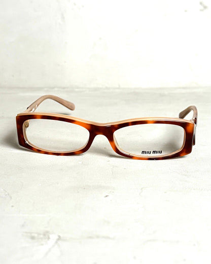 MIU MIU 90'S BAYONETTA GLASSES | O/S, Brown