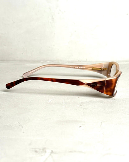 MIU MIU 90'S BAYONETTA GLASSES | O/S, Brown