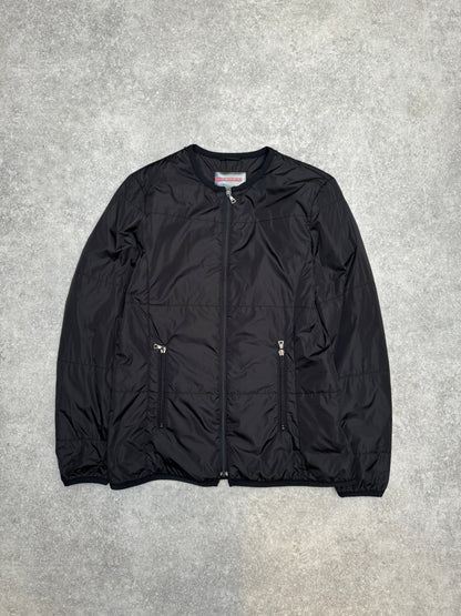 2001 Prada Collarless Full-Zip Padded Jacket