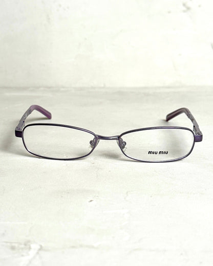 MIU MIU 90'S BAYONETTA GLASSES | O/S, Purple