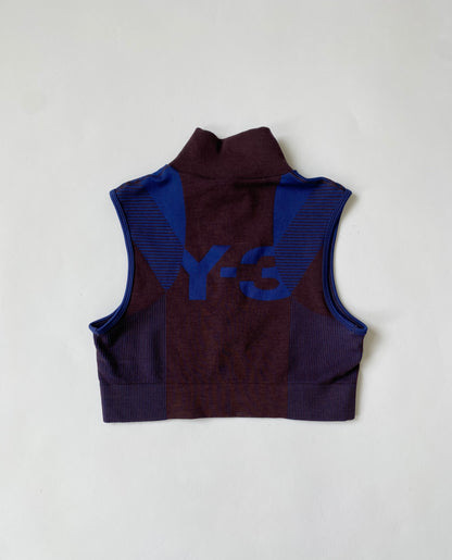 Y‑3 Classic Seamless Knit Crop Sport Top Size M