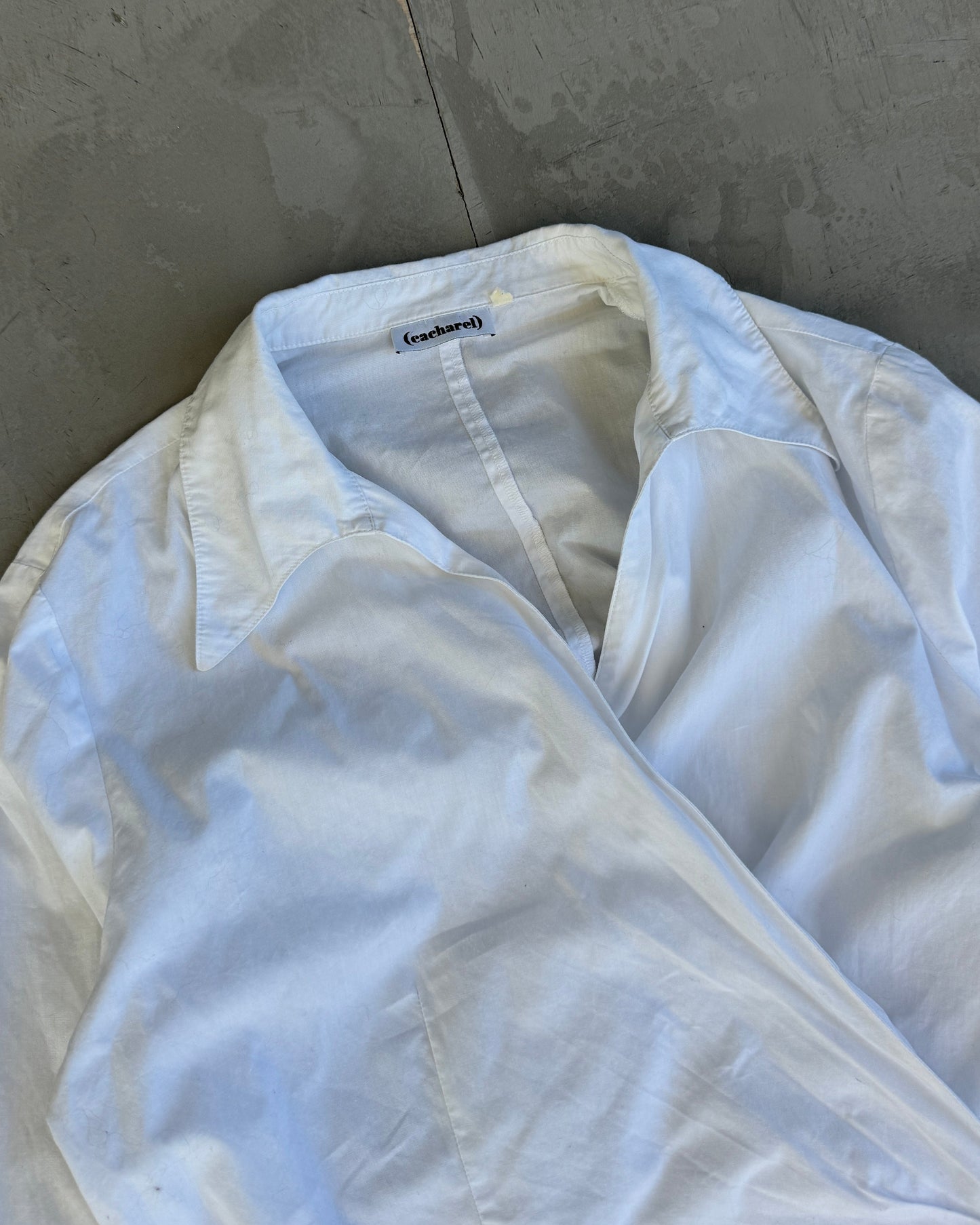 Cacharel Wrap Around White Shirt Top - S/M