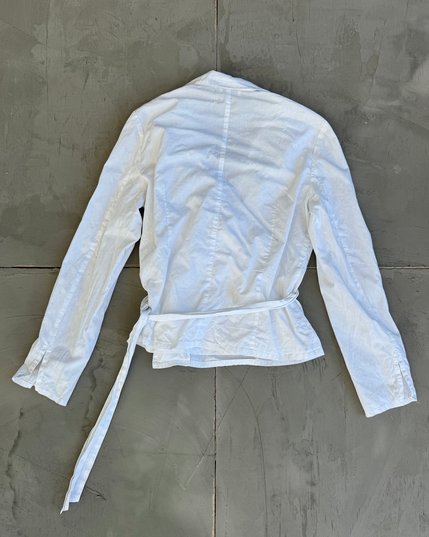 Cacharel Wrap Around White Shirt Top - S/M