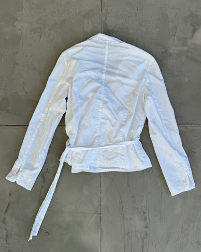 Cacharel Wrap Around White Shirt Top - S/M