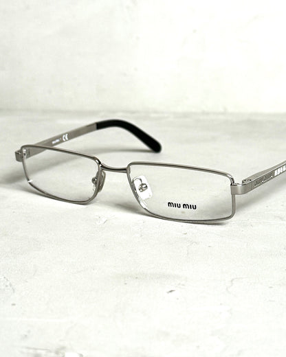MIU MIU 90'S BAYONETTA GLASSES | O/S, Silver