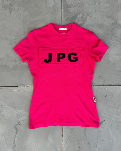 Jean-Paul Gaultier 'JPG Jeans' Pink Baby Tee - S