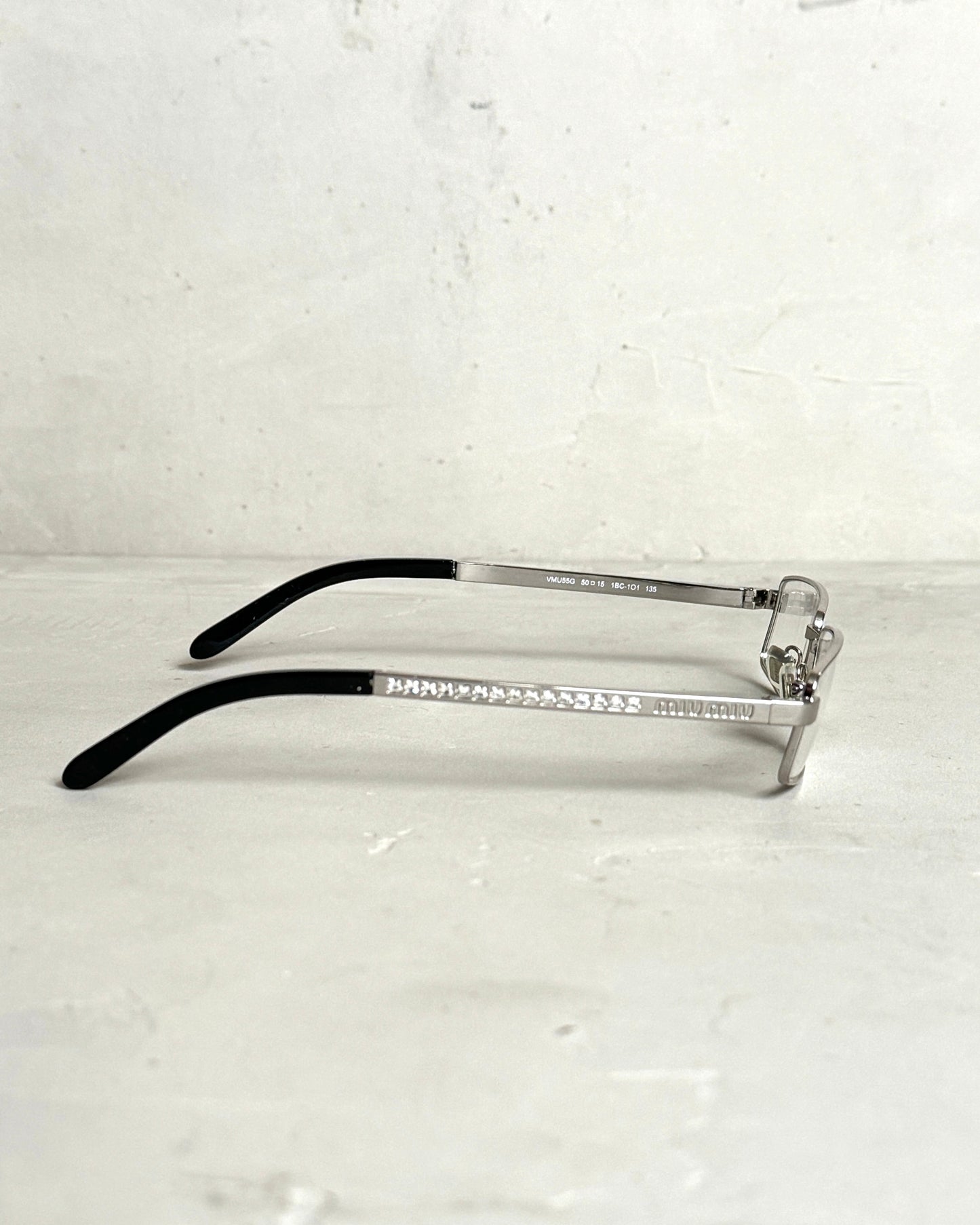 MIU MIU 90'S BAYONETTA GLASSES | O/S, Silver