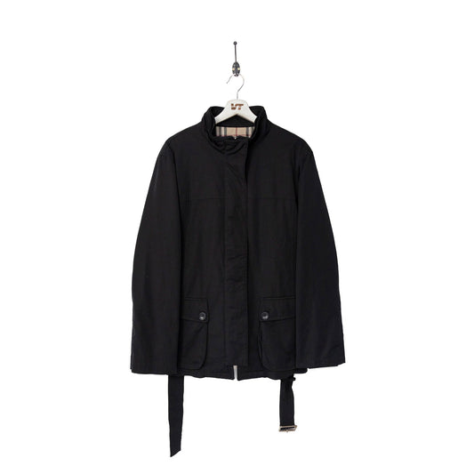 Burberry Belted Technical Blackout Jacket