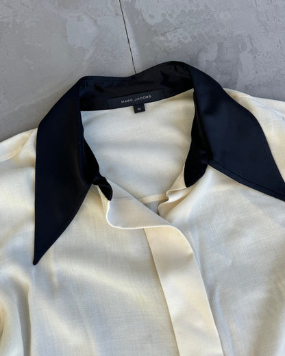 Marc Jacobs Dagger Collar Sheer Wool Shirt