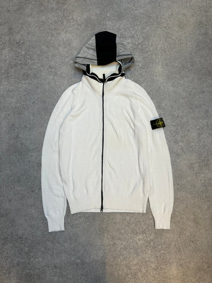 S/S2012 Stone Island Full-Zip Hooded Cotton Knit Cardigan