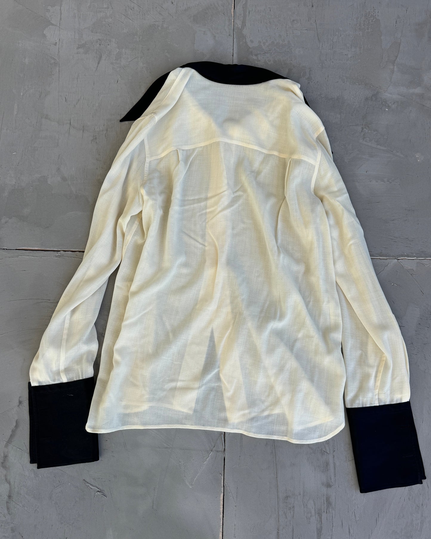 Marc Jacobs Dagger Collar Sheer Wool Shirt