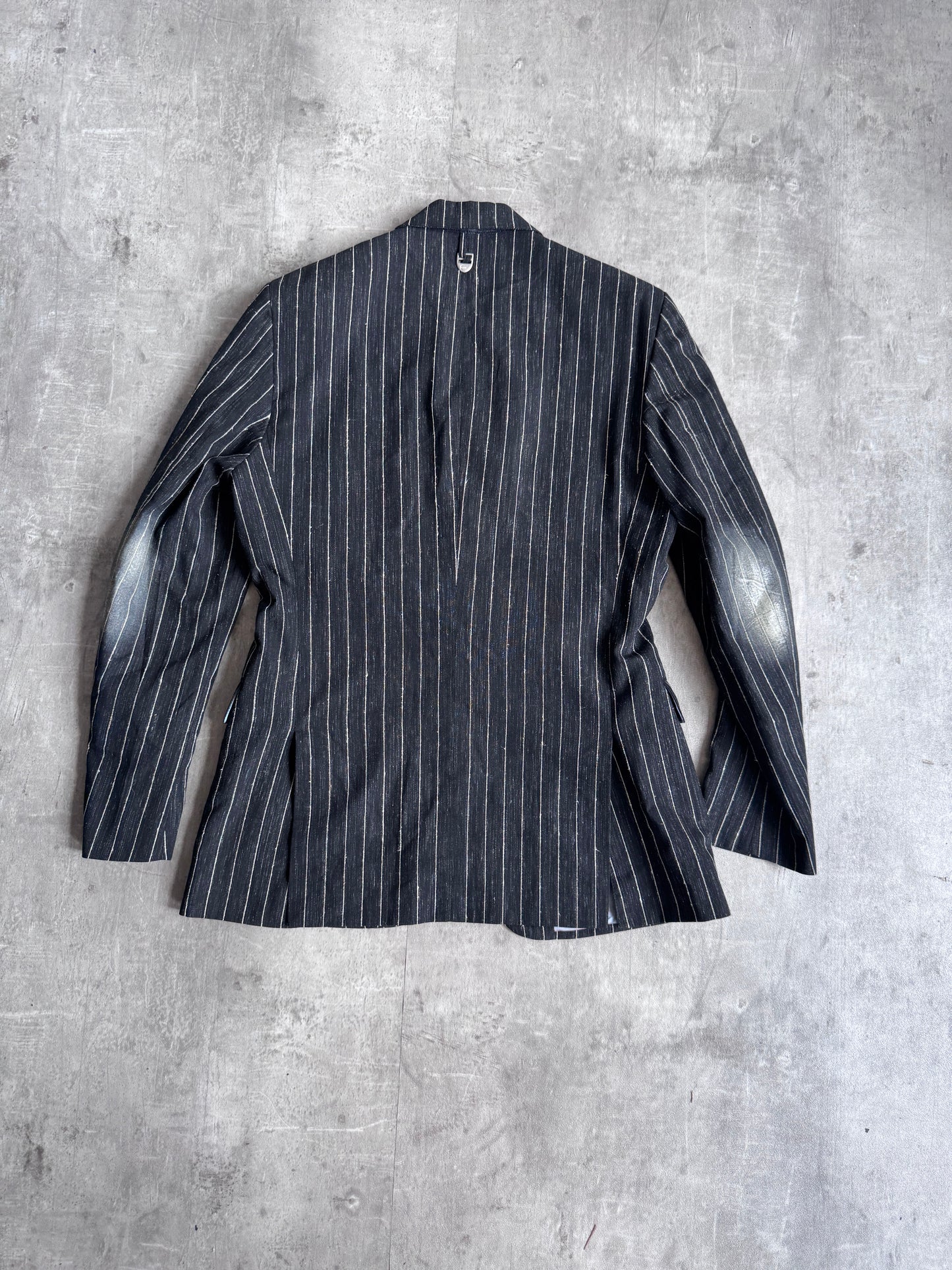 Cavalli Pinstripe Fade Effect Blazer Jacket