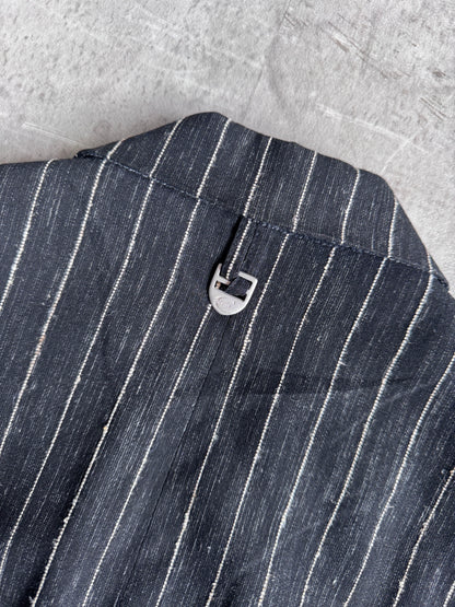 Cavalli Pinstripe Fade Effect Blazer Jacket