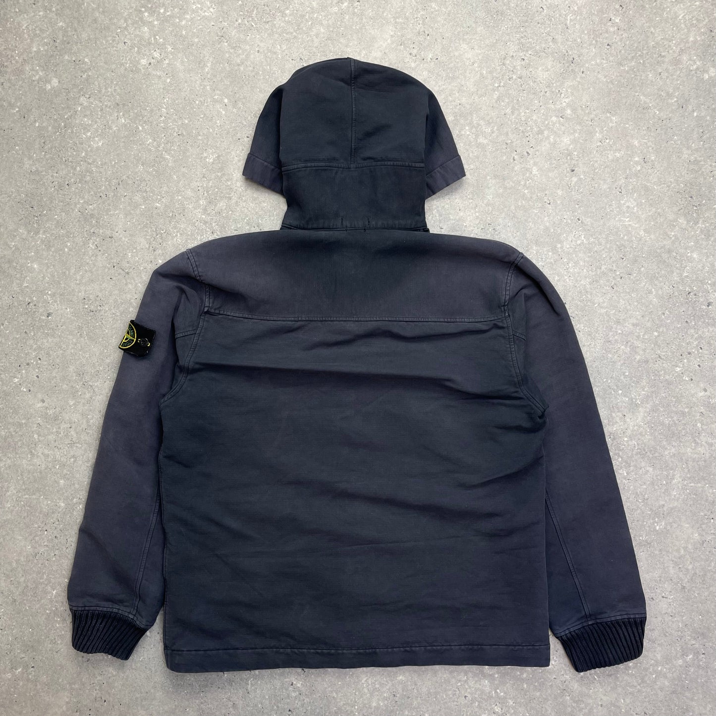 Stone Island Grey Hooded Cardigan Jacket AW04 | Large, Blue