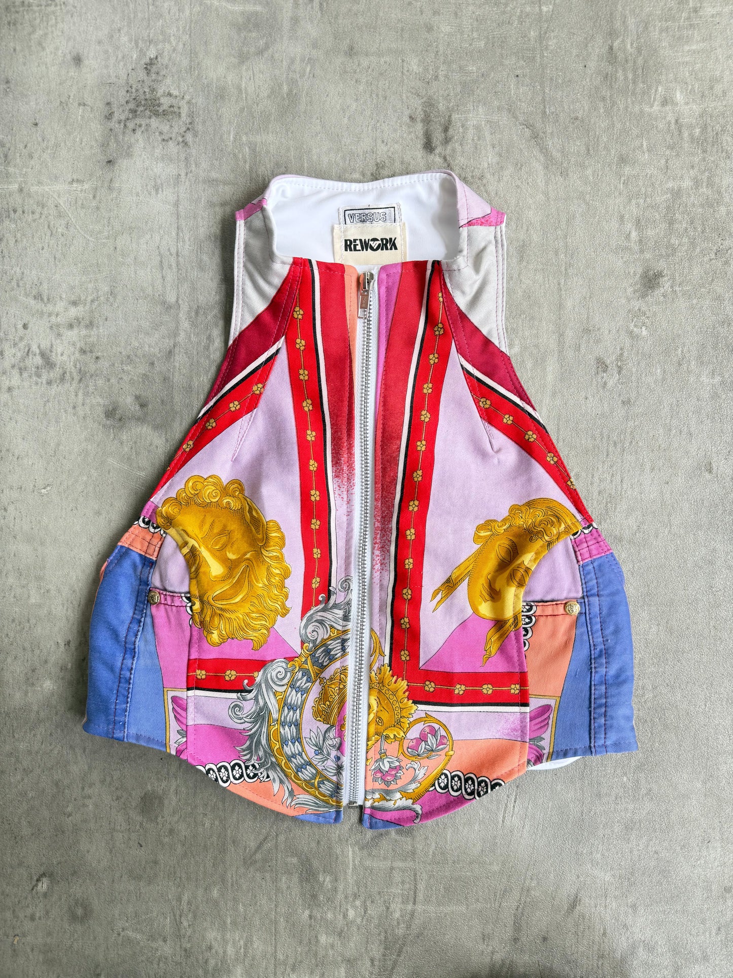 VT Rework: Versace Collage Tie Back Vest Top SC: 5782
