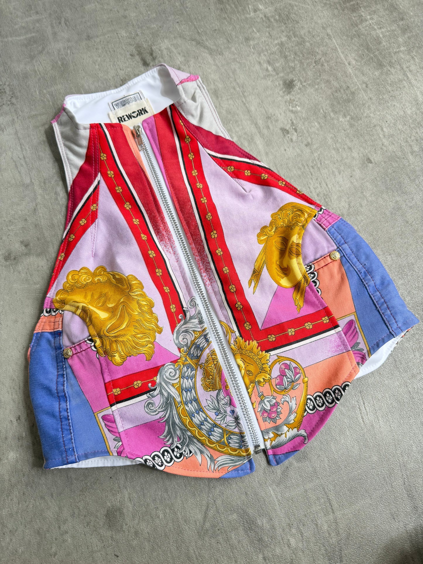 VT Rework: Versace Collage Tie Back Vest Top SC: 5782
