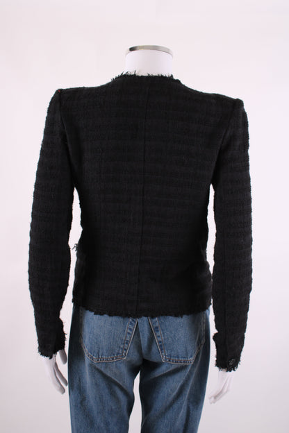 Isabel Marant Etoile Double Breasted Boucle Jacket Black 10 | O/S, Black