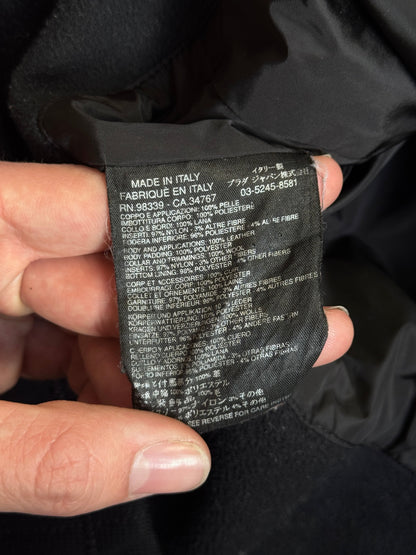 AW2002 Prada Knit Sleeve Leather Jacket