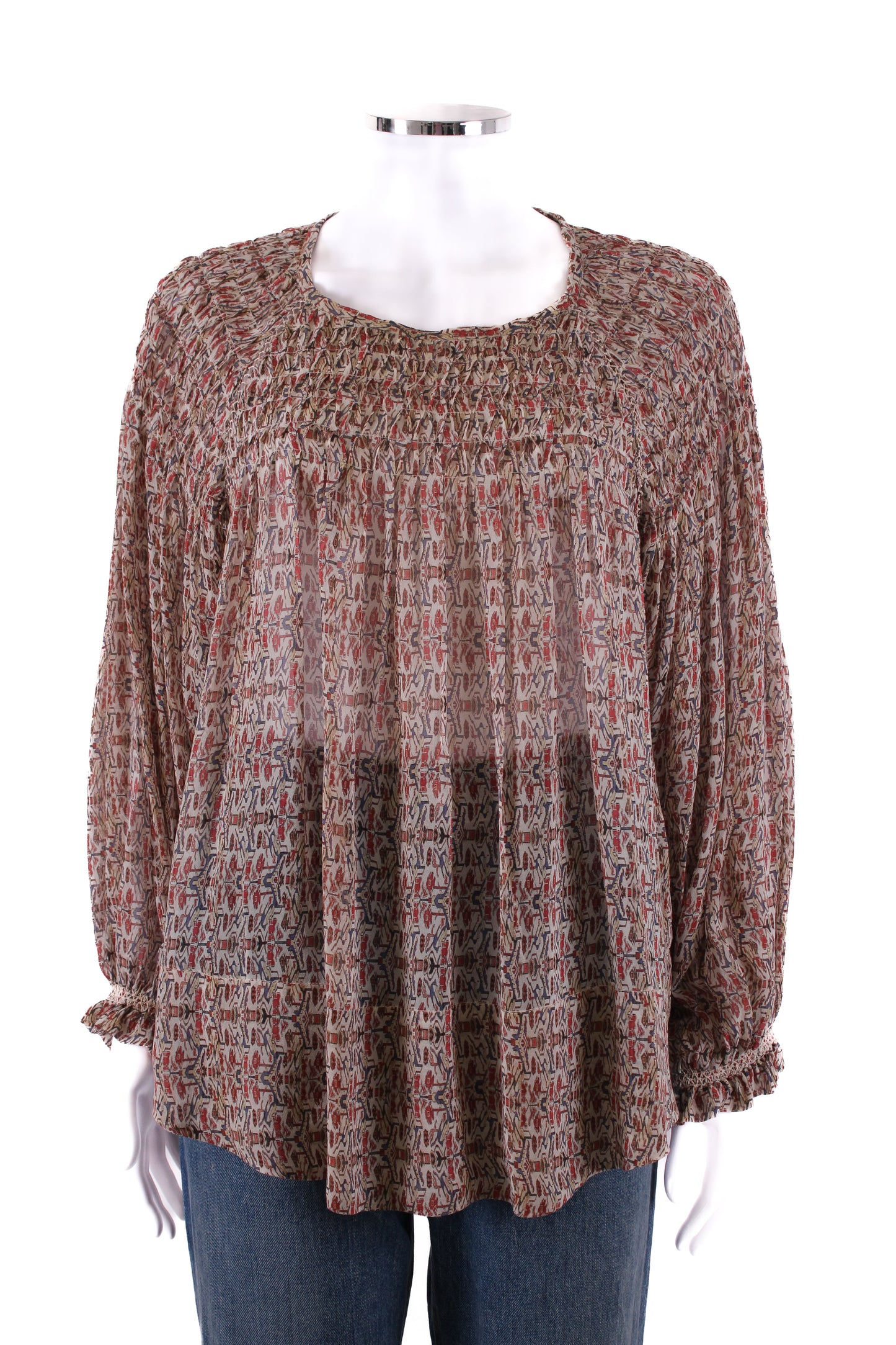 Isabel Marant Top long sleeved Beige patterened M | Medium, Beige