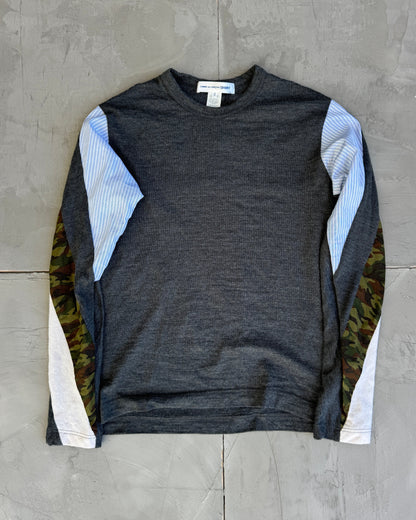 Comme des Garcons SHIRT Wool Patchwork Camo Top - S