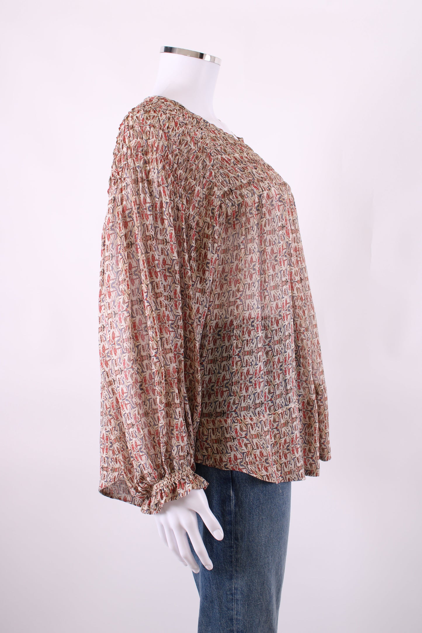 Isabel Marant Top long sleeved Beige patterened M | Medium, Beige