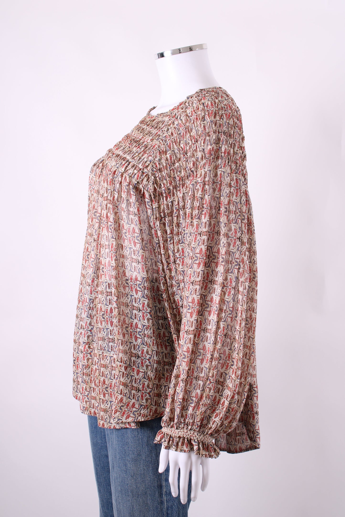 Isabel Marant Top long sleeved Beige patterened M | Medium, Beige