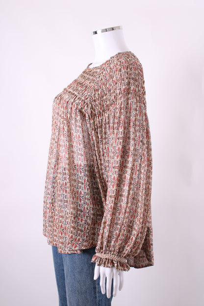 Isabel Marant Top long sleeved Beige patterened M | Medium, Beige