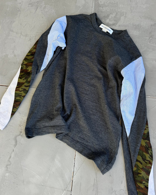 Comme des Garcons SHIRT Wool Patchwork Camo Top - S