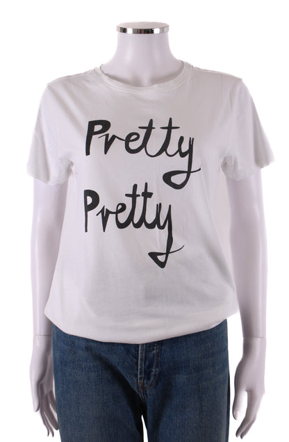 Bella Freud Slogan T-shirt White/ Black M | Medium, Black