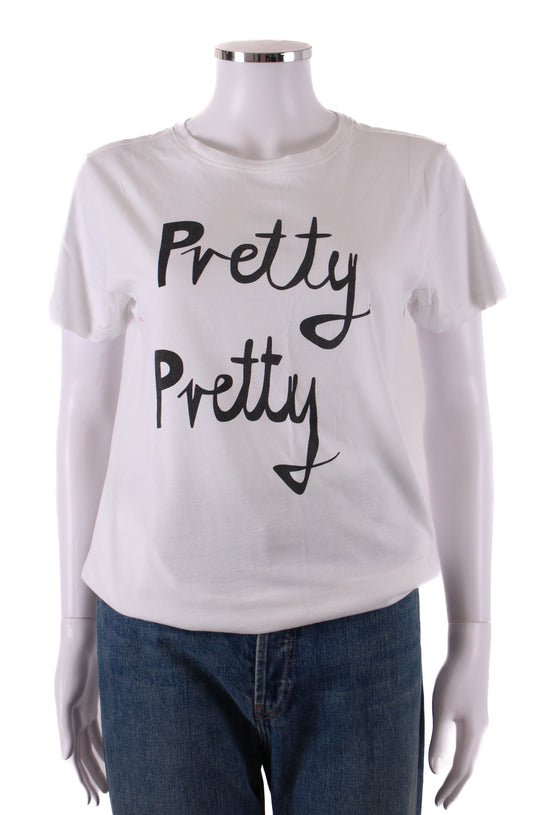 Bella Freud Slogan T-shirt White/ Black M | Medium, Black