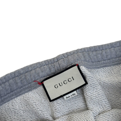 GUCCI WOLF MOTIF JERSEY SWEATPANTS GREY M | Medium, Grey