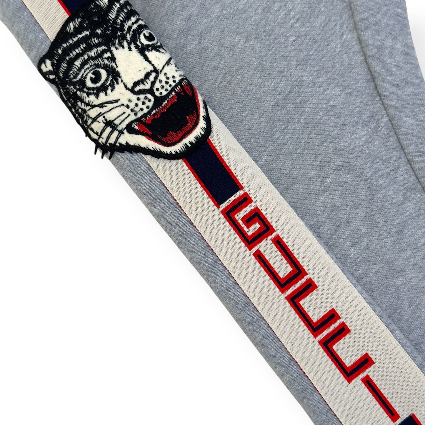 GUCCI WOLF MOTIF JERSEY SWEATPANTS GREY M | Medium, Grey
