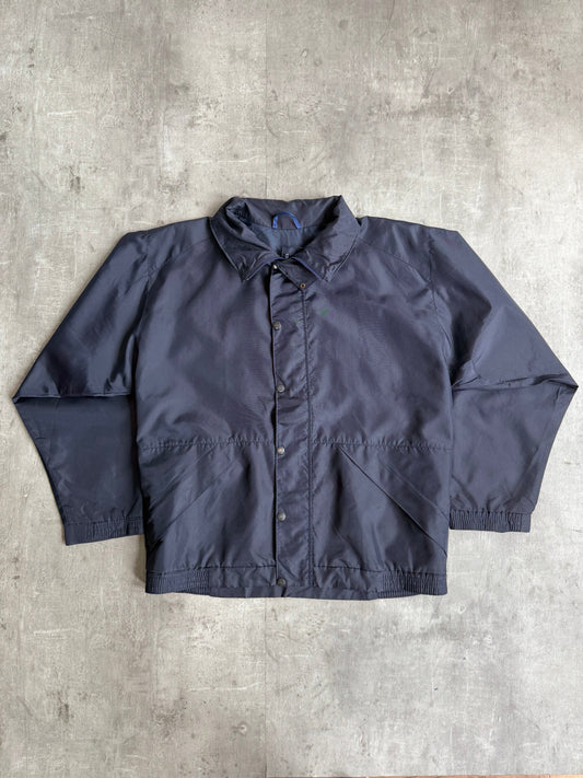 1990s Burberry Navy Nylon Zip Blouson