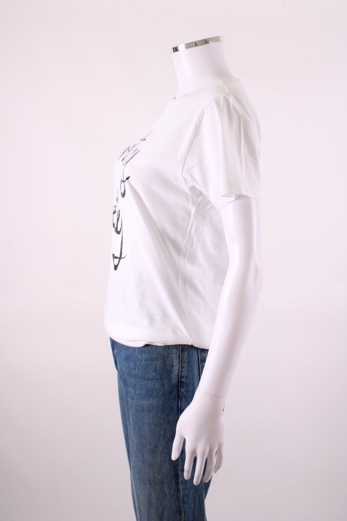 Bella Freud Slogan T-shirt White/ Black M | Medium, Black