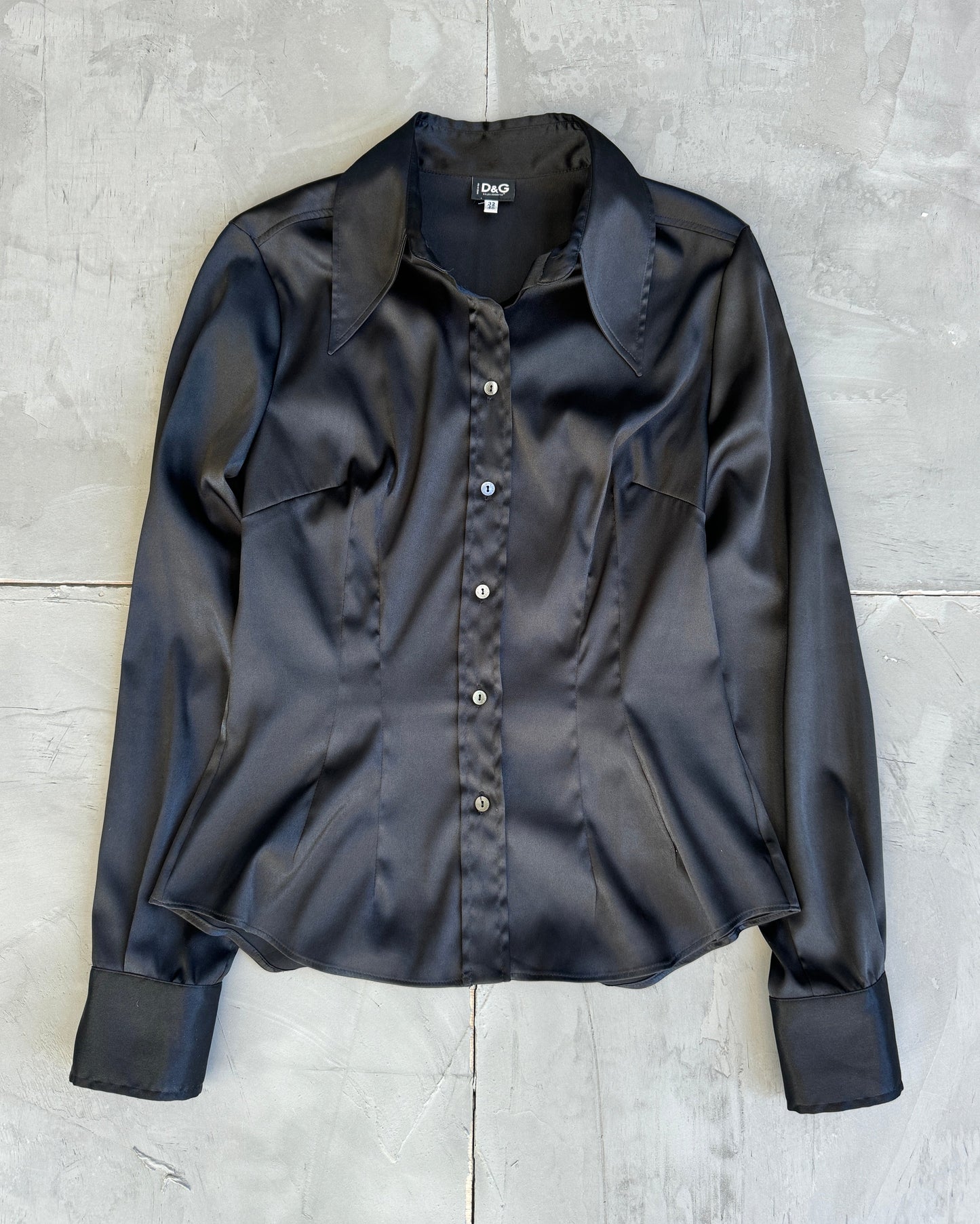 D&G Satin Dagger Collar Shirt - Men’s S