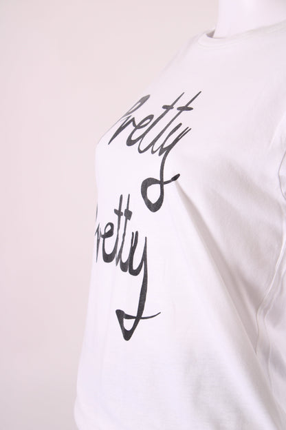 Bella Freud Slogan T-shirt White/ Black M | Medium, Black
