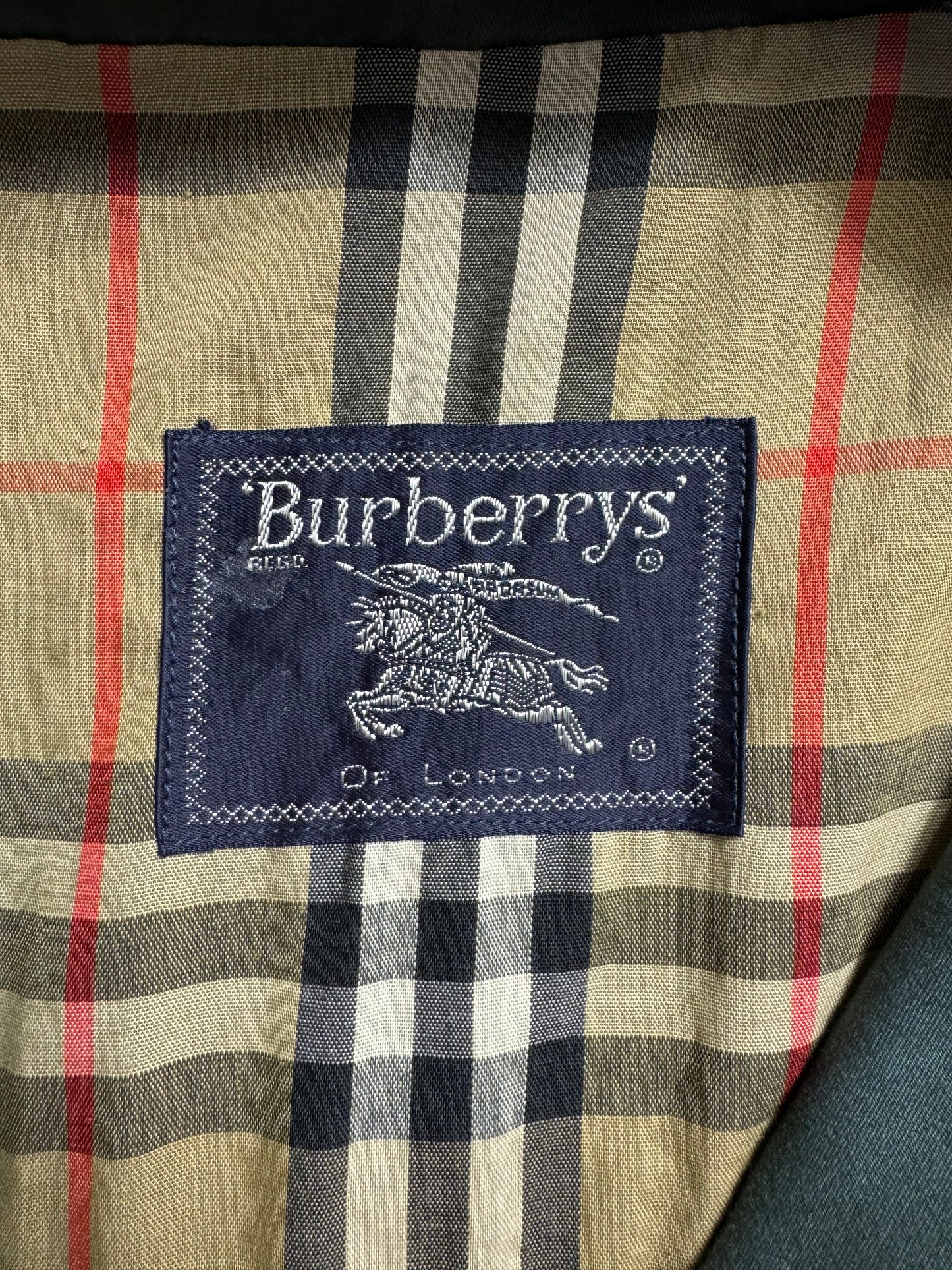 Burberry Logo Embroidered Nova Check Lined Harrington Jacket