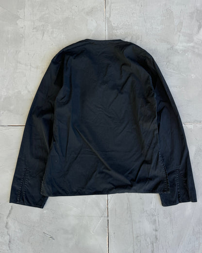 Yves Saint Laurent 90's Rive Gauche Black Cotton Blouse Shirt - M