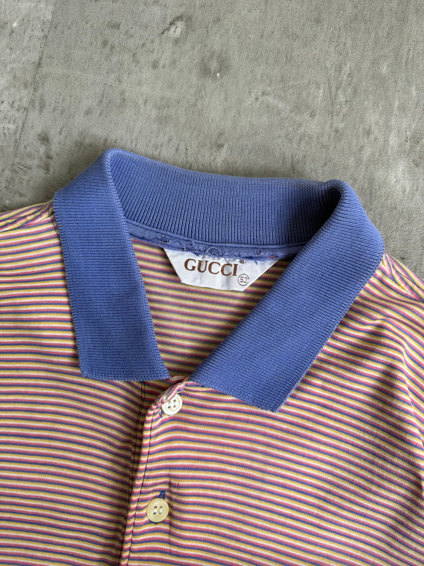 1980s Gucci Striped Multi Polo Shirt