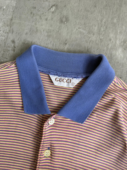 1980s Gucci Striped Multi Polo Shirt