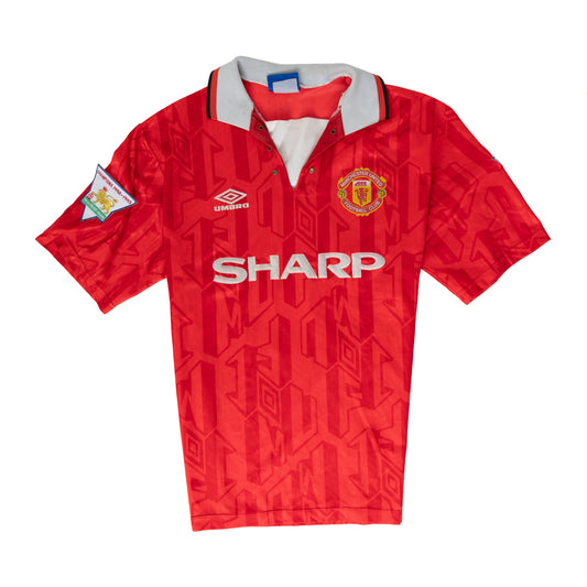 1991/92 Manchester United x Umbro 'Cantona 7' Home Football Shirt