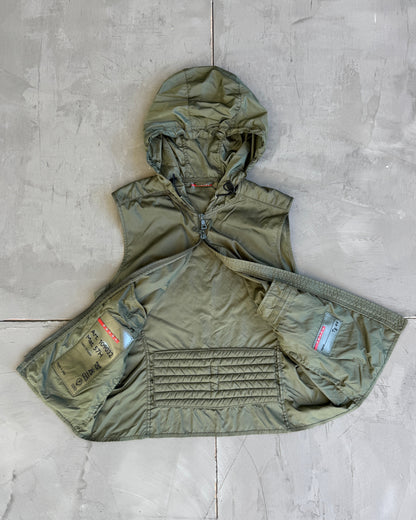Prada Sport SS00 Nylon Hooded Vest - M