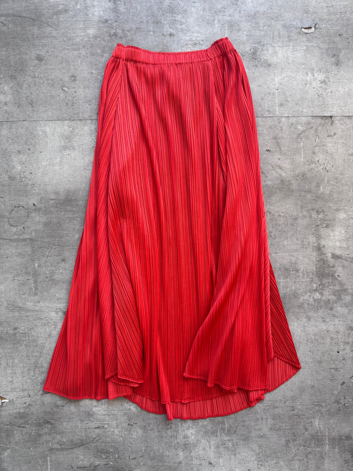 S/S 2010 Issey Miyake Pleats Please Orange Pleated Skirt | O/S, Orange